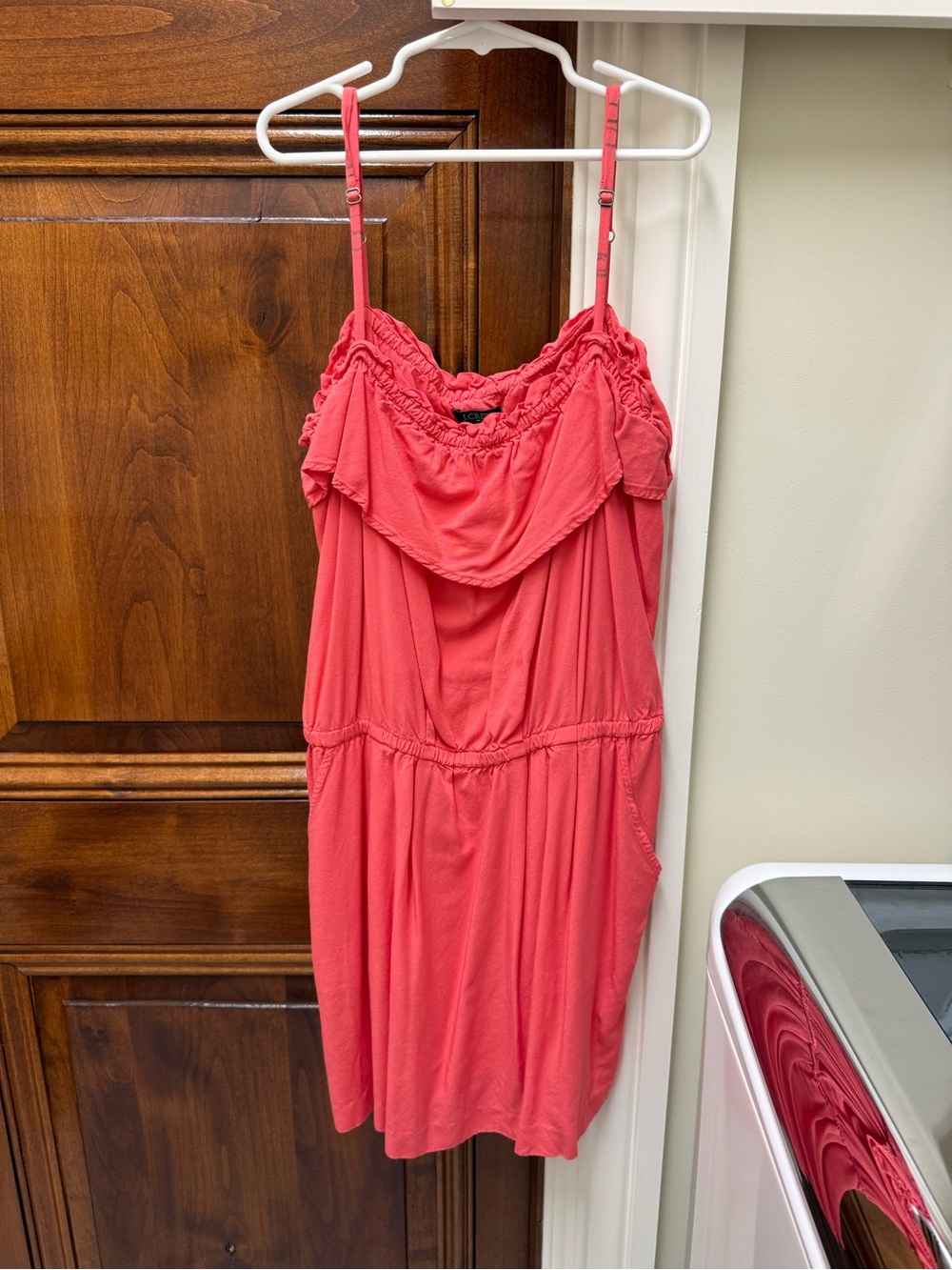 J Crew Coral Casual Dress with Pockets